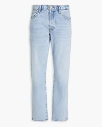 Frame Denim Le Slouch distressed high-rise straight-leg jeans - Blue Blue