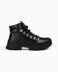 Moschino Leather hiking boots - Black Black