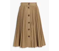 Pleated canvas skirt - Neutral