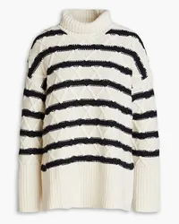 Samsøe & Samsøe Striped wool-blend turtleneck sweater - White White