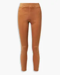 L'Agence Rochelle coated high-rise skinny jeans - Brown Brown