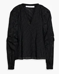 IRO Kisar fil coupé jacquard blouse - Black Black