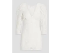 Faye broderie anglaise organza mini dress - White