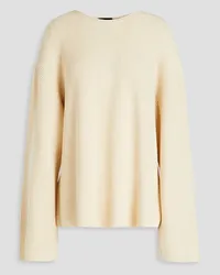 Theory Ribbed cotton and cashmere-blend sweater - White White