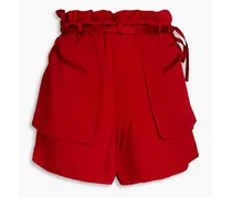 Hammered satin shorts - Red