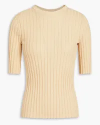 Vince Ribbed-knit top - Neutral Neutral