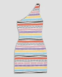 Missoni One-shoulder space-dyed knitted mini dress - Multicolor Multicolor