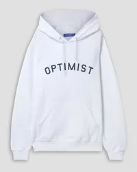 Paradised Printed cotton-jersey hoodie - White White