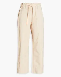 A.L.C. Augusta cropped cotton-twill wide leg pants - White White