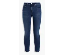 Cropped mid-rise skinny jeans - Blue