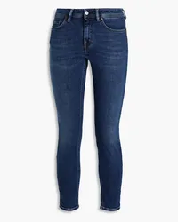 Acne Studios Cropped mid-rise skinny jeans - Blue Blue