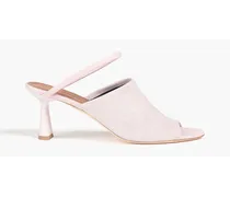 Nina suede and leather mules - Pink