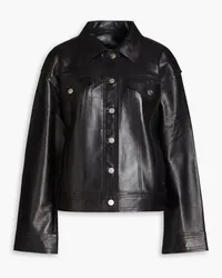 STAND Jean leather jacket - Black Black