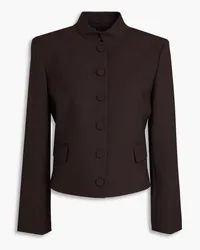 Theory Wool-blend crepe jacket - Brown Brown