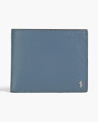 Serapian Textured-leather wallet - Blue Blue