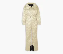 The Courmayeur belted quilted ski suit - Metallic