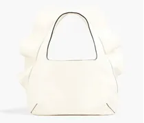 Atelier Bag 24 ruffled leather tote - White