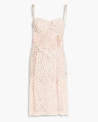 Dolce & Gabbana Cotton-blend corded lace dress - Pink Pink