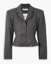 Rowen Rose Pinstriped wool and cashmere-blend blazer - Gray Gray