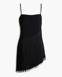 Stine Goya Aurelie fringed crepe mini dress - Black Black