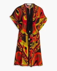 Emilio Pucci Printed silk crepe de chine kaftan - Red Red