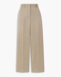 Brioni Wool-twill straight-leg pants - Neutral Neutral