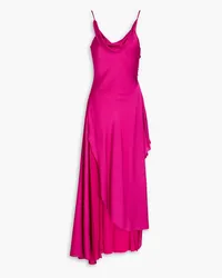 NICHOLAS Elsie draped chiffon and stretch-silk satin maxi dress - Purple Purple