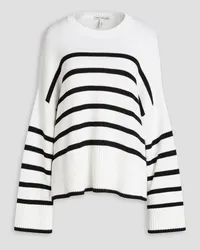 Autumn Cashmere Striped cotton sweater - White White