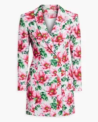 Alice + Olivia Alice Olivia - Latoya double-breasted floral-print crepe mini dress - Pink Pink