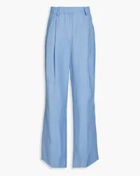 Loulou Studio Pleated twill wide-leg pants - Blue Blue