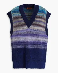 Missoni Brushed striped knitted vest - Blue Blue