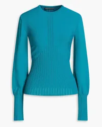 Alberta Ferretti Ribbed stretch-knit sweater - Blue Blue