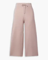 Madeleine Thompson Elm ribbed wool and cashmere-blend wide-leg pants - Pink Pink