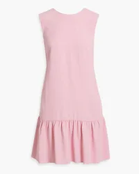 RED Valentino Bow-detailed ruffled crepe mini dress - Pink Pink