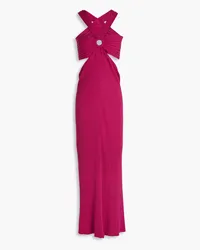 ba&sh Cutout ribbed-knit maxi dress - Pink Pink