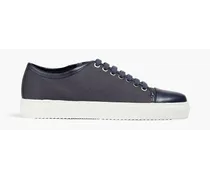 Faux leather and mesh sneakers - Blue