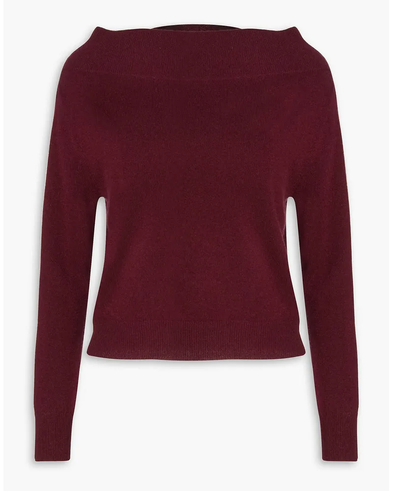 Altuzarra Off-the-shoulder cashmere sweater - Burgundy Burgundy