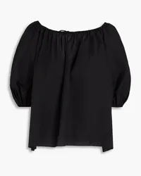 Theory Cotton-blend poplin blouse - Black Black