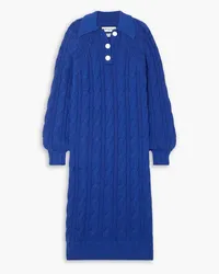 Rowen Rose Cable-knit wool midi dress - Blue Blue