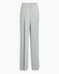 Emporio Armani Pleated jacquard wide-leg pants - Gray Gray