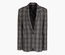 Prince of Wales checked woven blazer - Gray