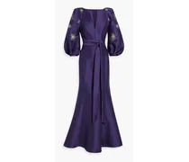 Embellished faille gown - Purple