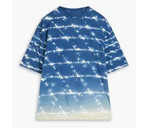 Printed cotton-jersey T-shirt - Blue