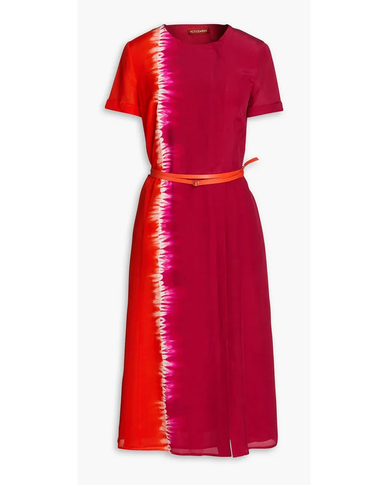 Altuzarra Blood Orange tie-dyed silk-crepe midi dress - Purple Purple