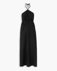 Baserange Ligo silk-voile halterneck maxi dress - Black Black