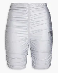 Alexander Wang Ruched stretch-jersey shorts - Gray Gray