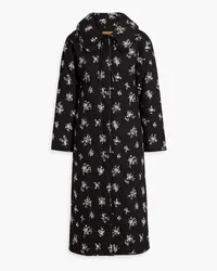 RIXO Cleo quilted floral-print cotton coat - Black Black