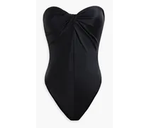 Twisted bandeau swimsuit - Black