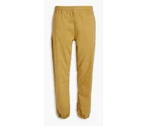 Aron cotton-blend tapered pants - Yellow