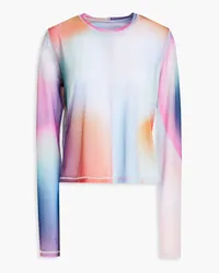 McQ Printed stretch-mesh top - Multicolor Multicolor